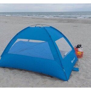 Beach Tent, Beach Shade Tent for 4 Person with UPF 50+ UV Protection